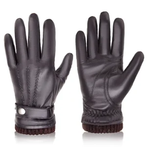 handmade 100% genuine real sheepskin leather, men's driving gloves soft touch screen black gloves size s~2xl