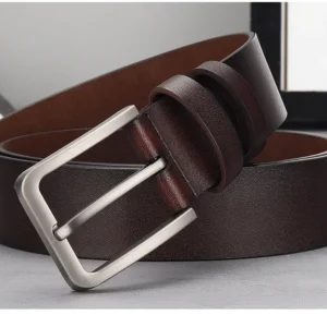 genuine leather belt, designer luxury men's trouser belt belt for jeans, pin buckle waistband strap hq027