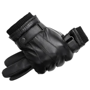 handmade 100% genuine real sheepskin leather, men's driving gloves soft touch screen black gloves size s~2xl