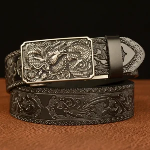 luxury genuine leather belt with gold dragon buckle (25 44 inch) luxury genuine leather belt with gold dragon buckle (25 44 inch)