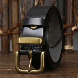 Leather belts for men_Black